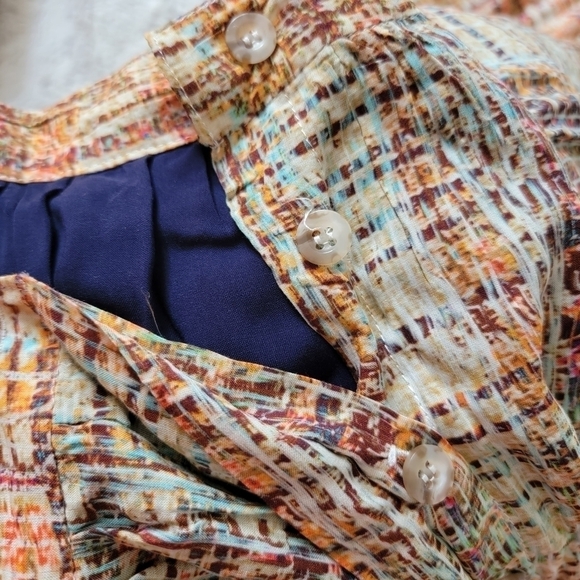 Suzie Winkle Paris Multicolor Side Button Long Skirt Size EU 34 - Picture 11 of 14